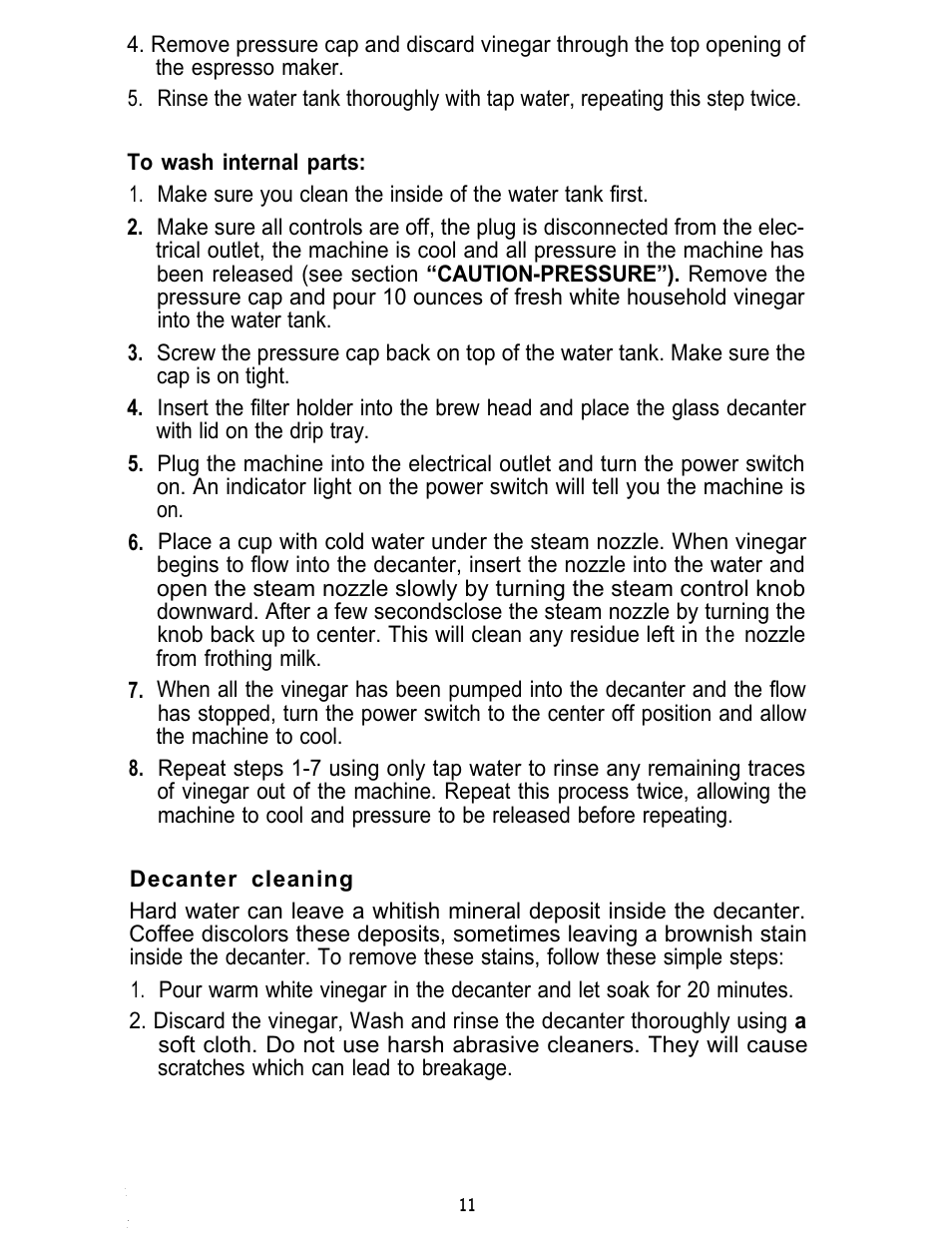 Mr. Coffee ECM3 User Manual | Page 11 / 36