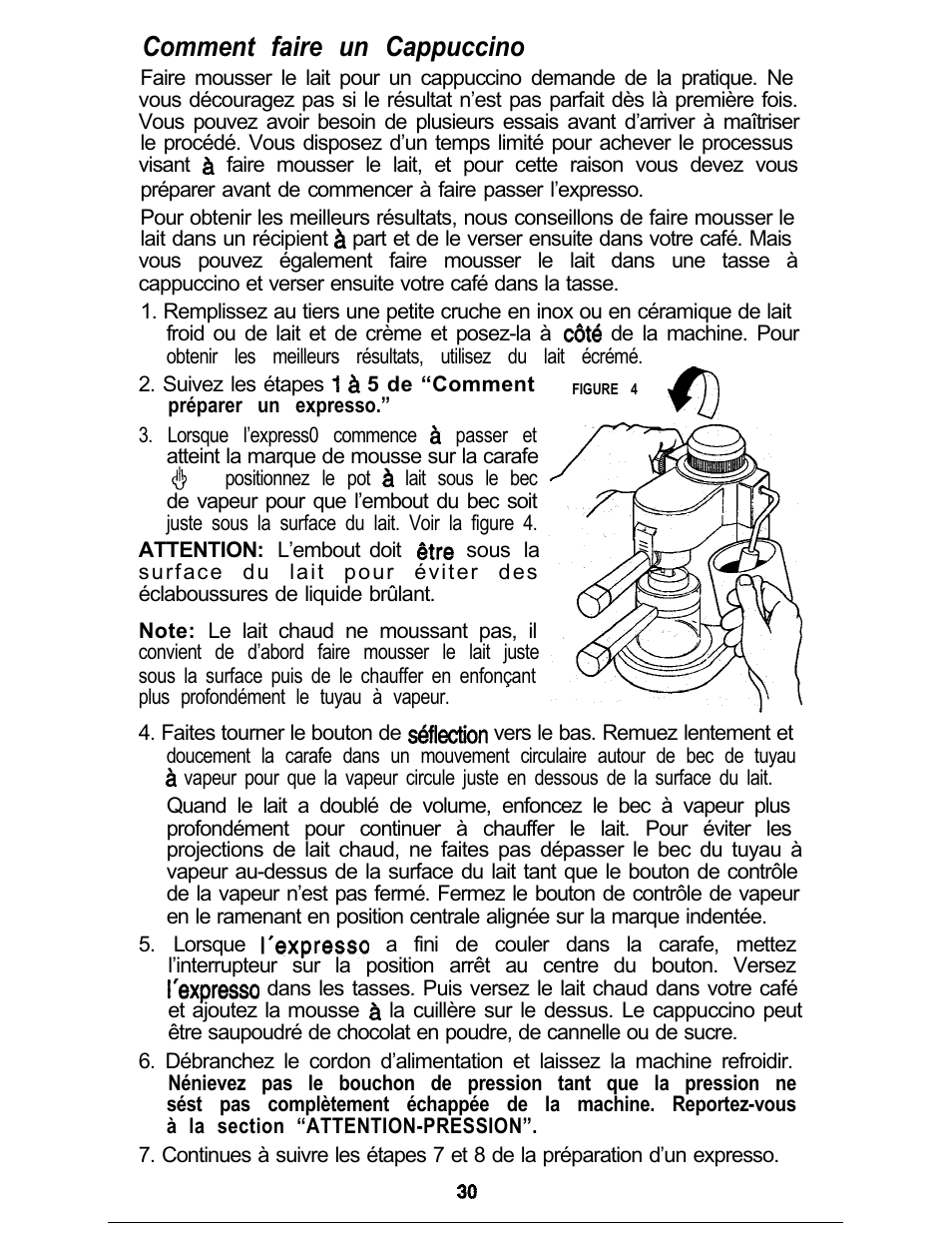 Comment faire un cappuccino | Mr. Coffee ECM3 User Manual | Page 30 / 36