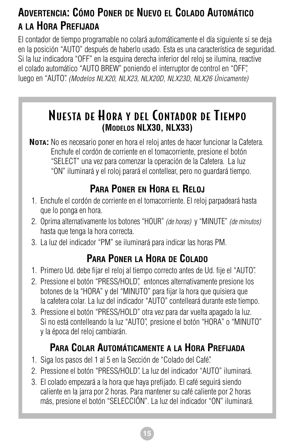 Mr. Coffee NLS12 User Manual | Page 16 / 22