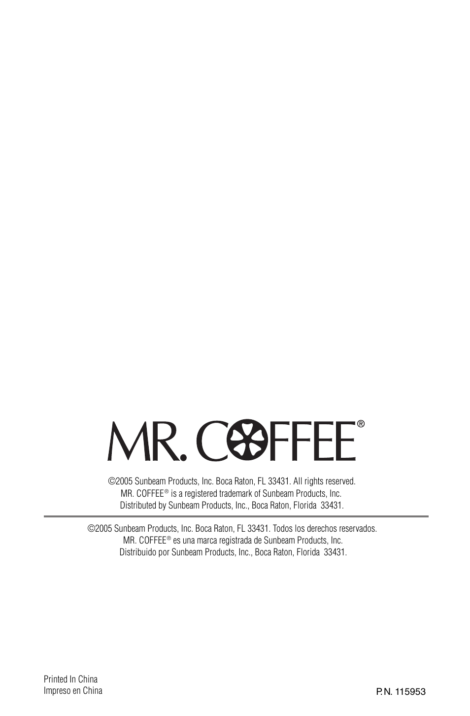 Mr. Coffee NLS12 User Manual | Page 22 / 22