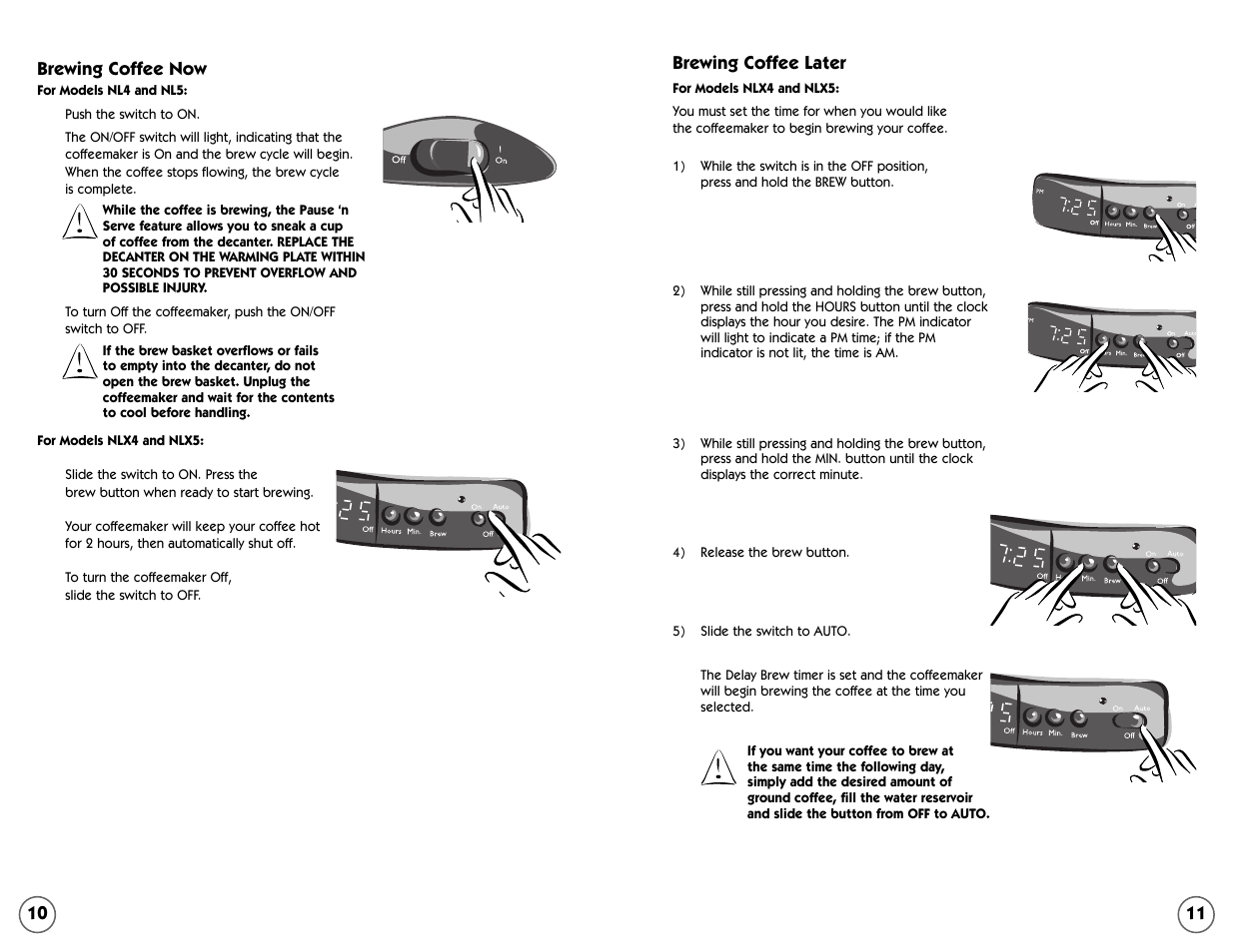 Mr. Coffee NL4 User Manual | Page 6 / 18