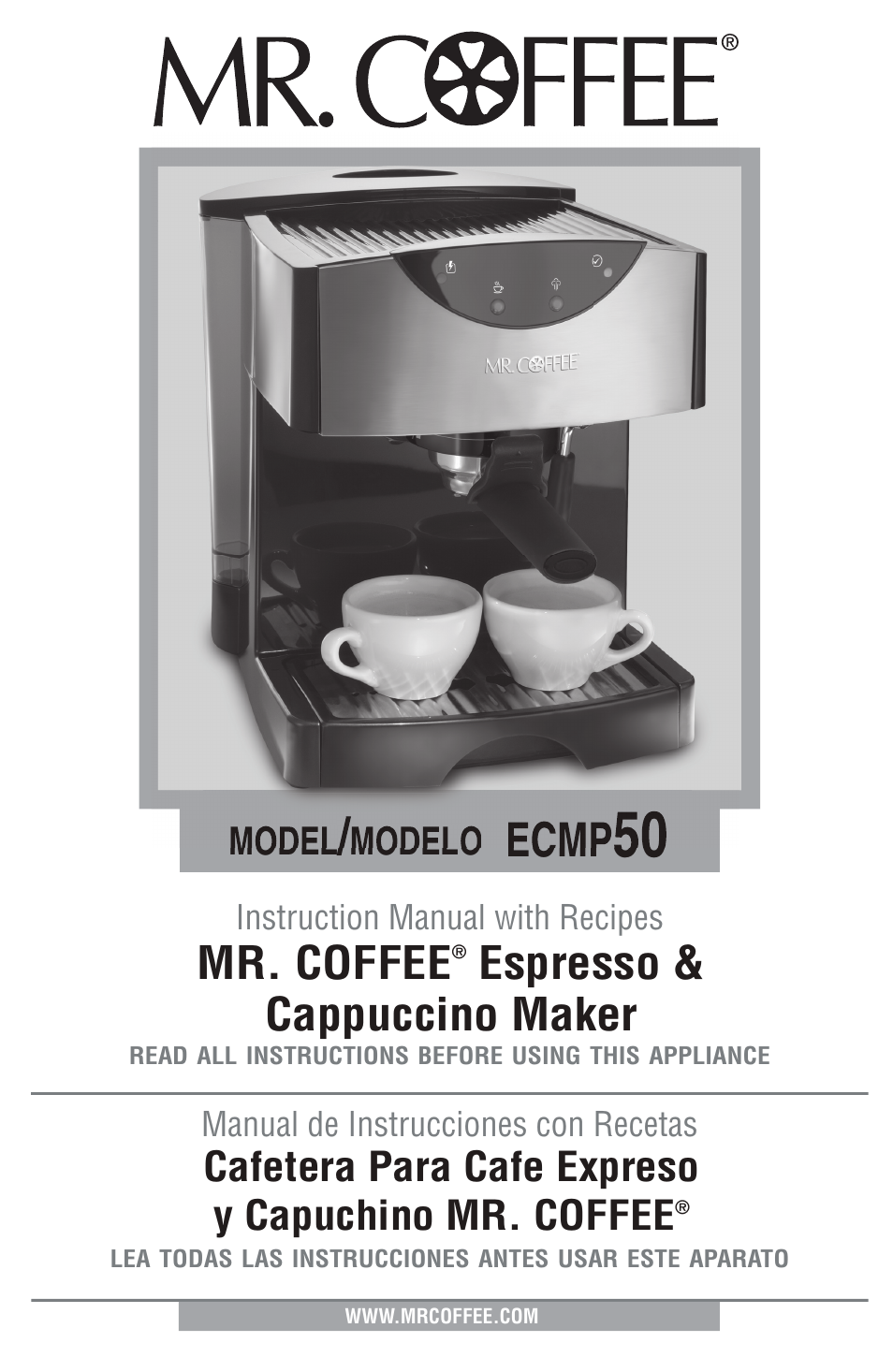 Mr. Coffee ECMP50 User Manual | 26 pages