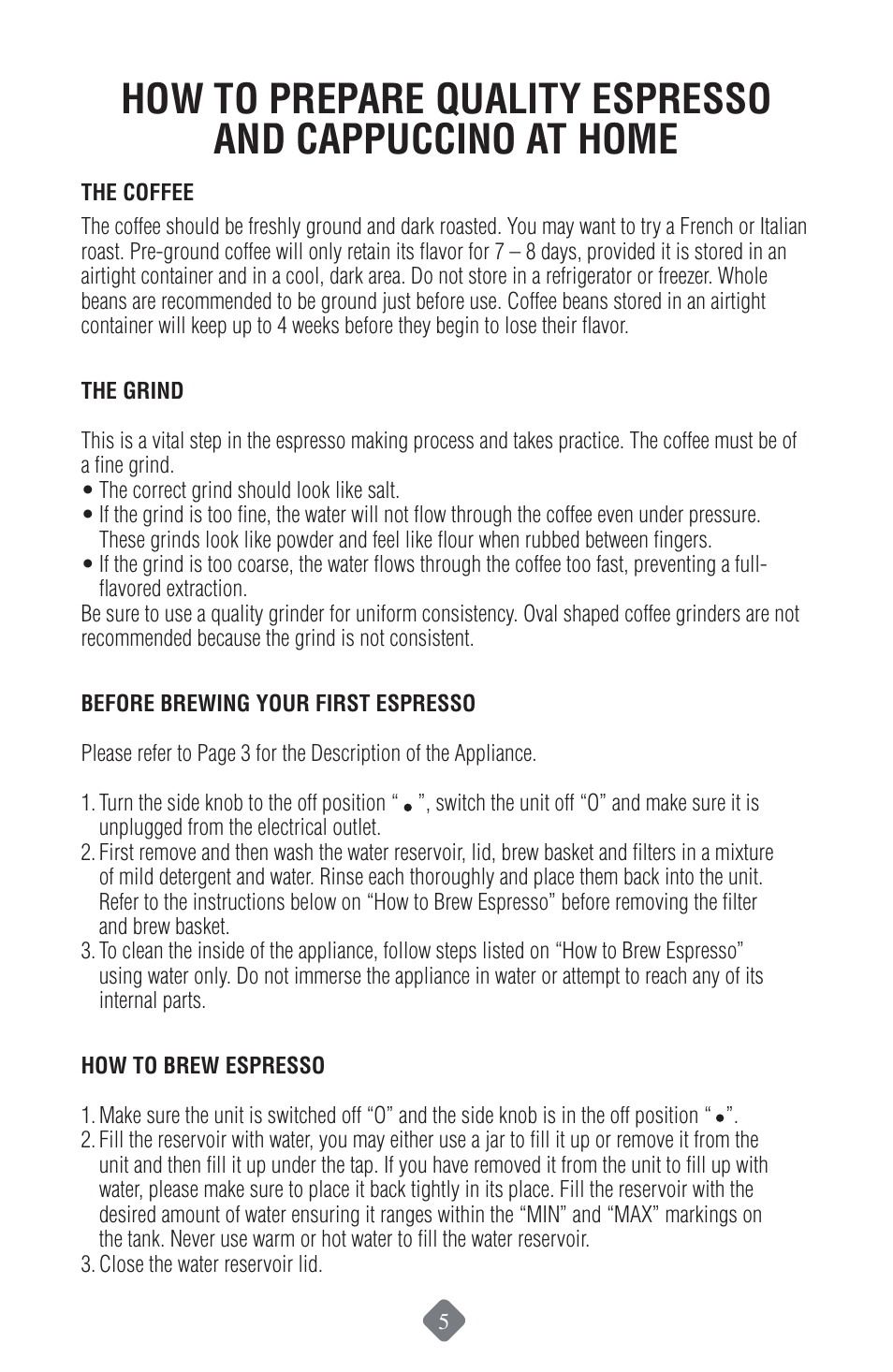 Mr. Coffee ECMP50 User Manual | Page 6 / 26