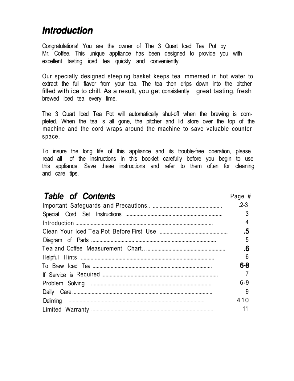 Mr. Coffee TM3 User Manual | Page 4 / 12