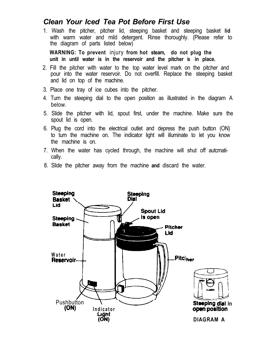 Clean your iced tea pot before first use | Mr. Coffee TM3 User Manual | Page 5 / 12