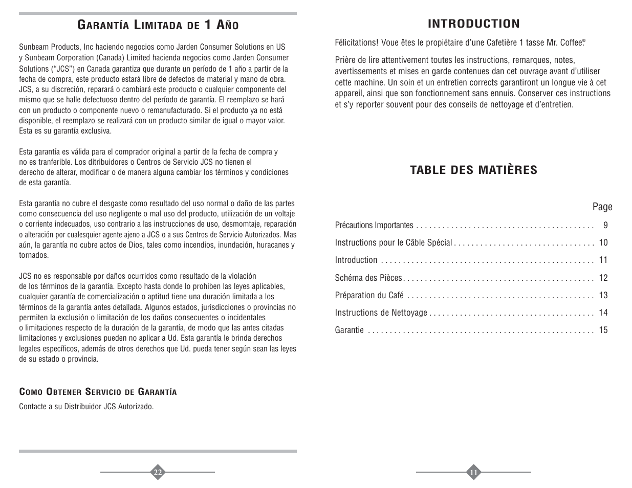 Mr. Coffee PTC13-099 User Manual | Page 11 / 16