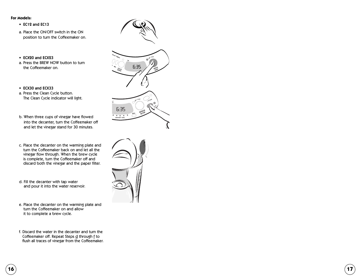 Mr. Coffee EC Series User Manual | Page 17 / 44