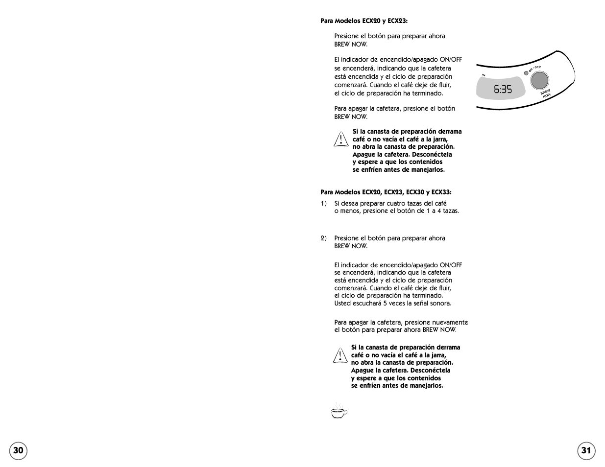 Mr. Coffee EC Series User Manual | Page 31 / 44