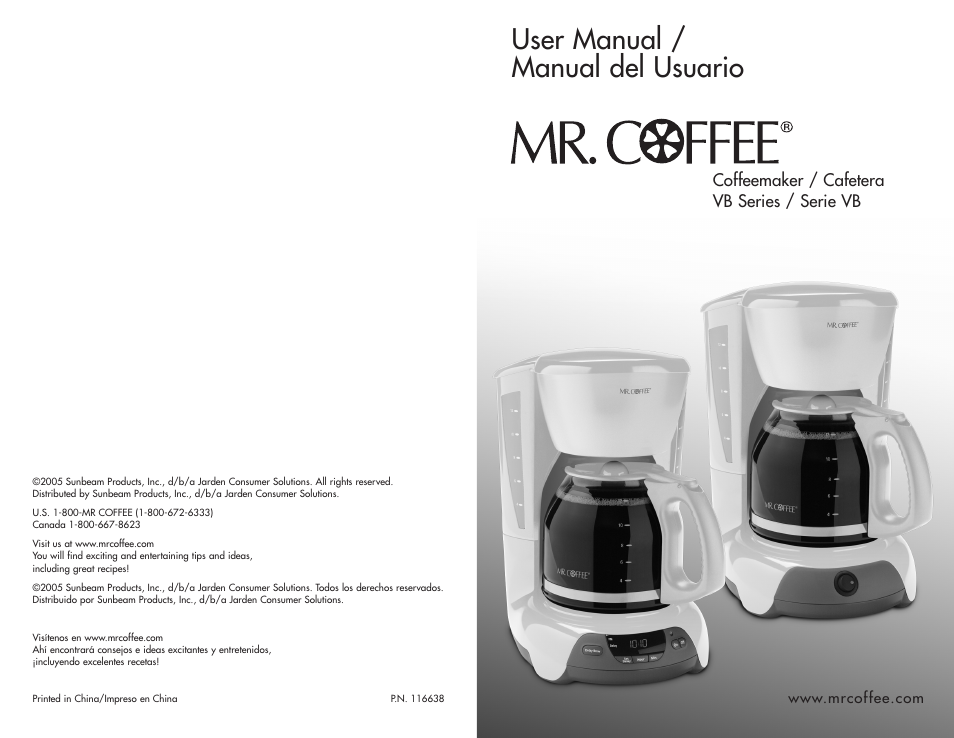 Mr. Coffee VB Series User Manual | 14 pages