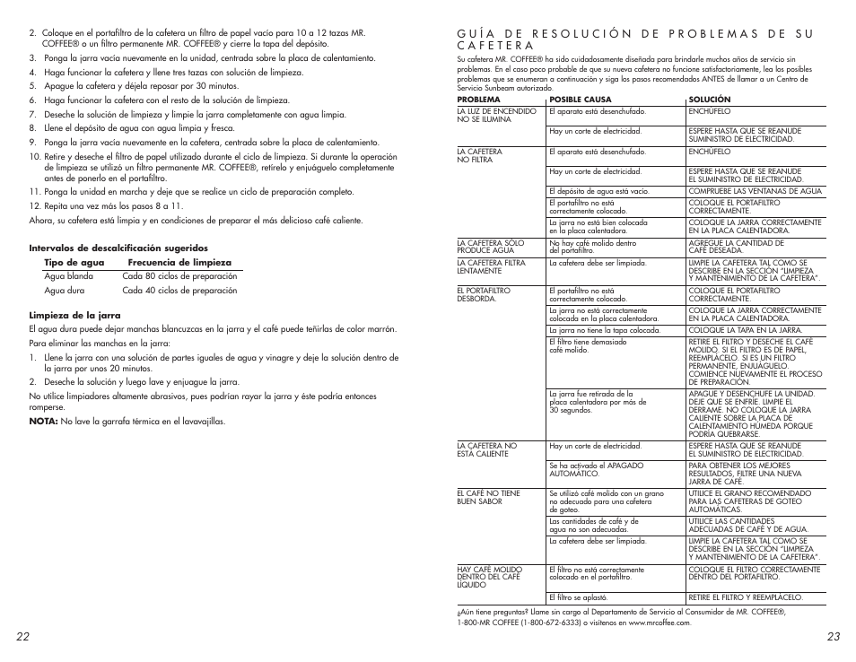 Mr. Coffee VB Series User Manual | Page 12 / 14