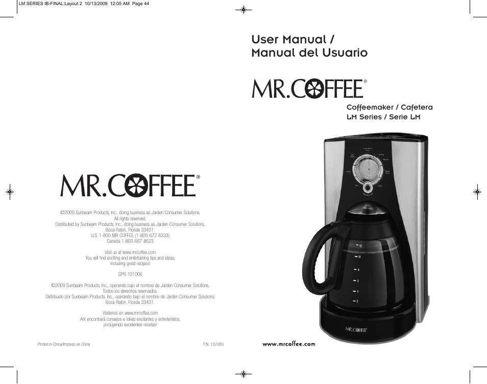 Mr. Coffee SPR-101006 User Manual | 22 pages