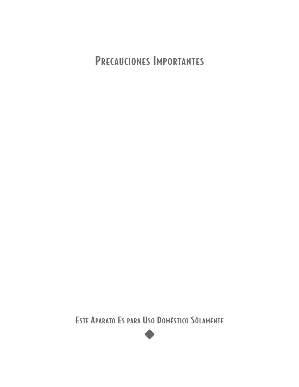 Recauciones, Mportantes, Parato | S para, Oméstico, Ólamente | Mr. Coffee NLS12  EU User Manual | Page 22 / 32