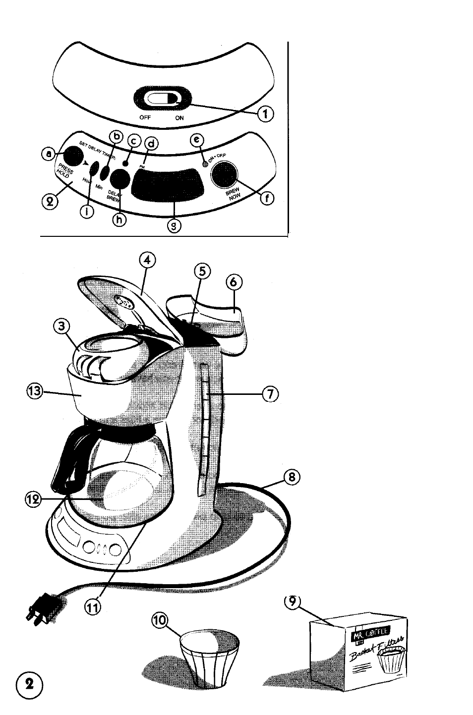 Coffeemaker features | Mr. Coffee UN12 User Manual | Page 6 / 16