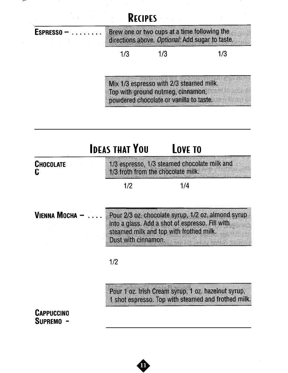 Recipe | Mr. Coffee ECMP10 User Manual | Page 12 / 16