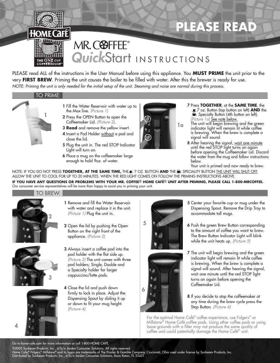 Mr. Coffee 117568 User Manual | 2 pages