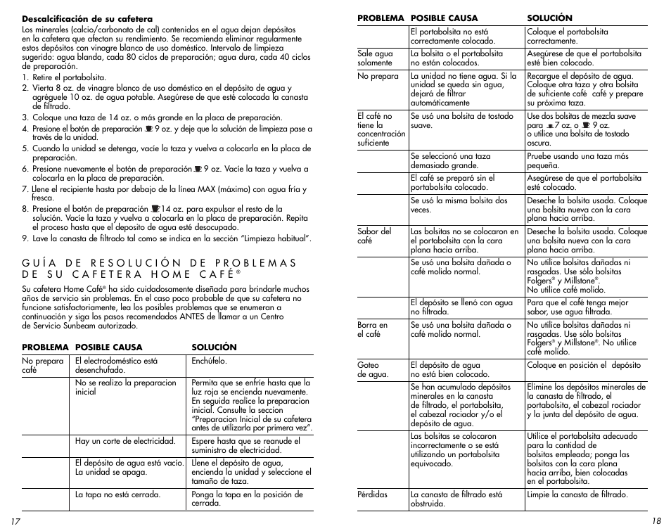 Mr. Coffee AT13 User Manual | Page 10 / 11