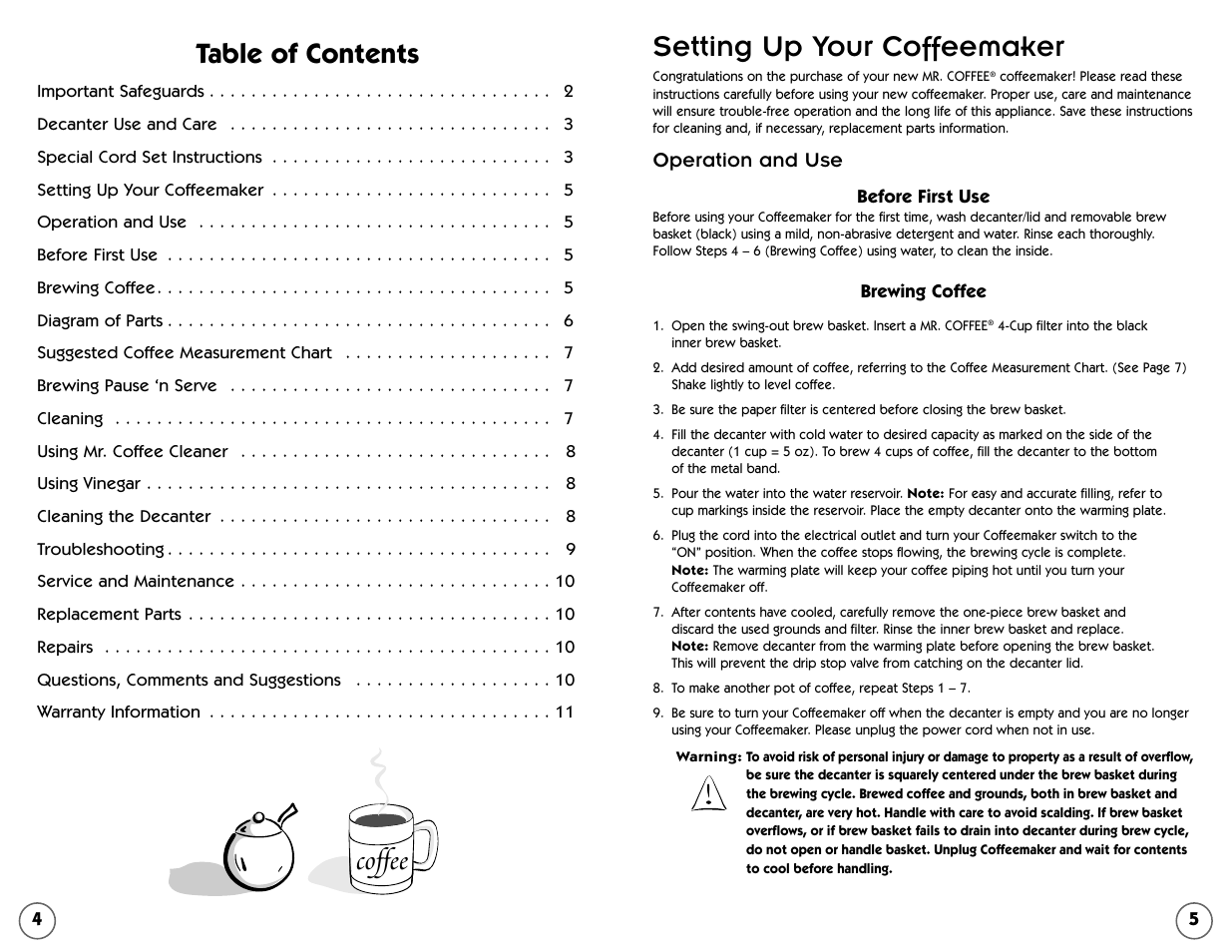 Mr. Coffee AR5 User Manual | Page 4 / 12