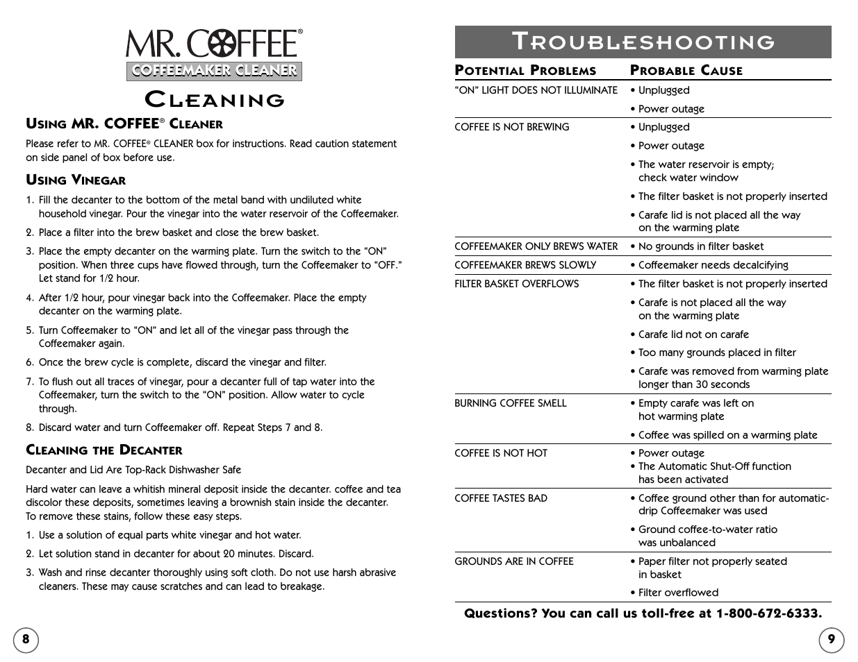 Mr. Coffee AR5 User Manual | Page 8 / 12