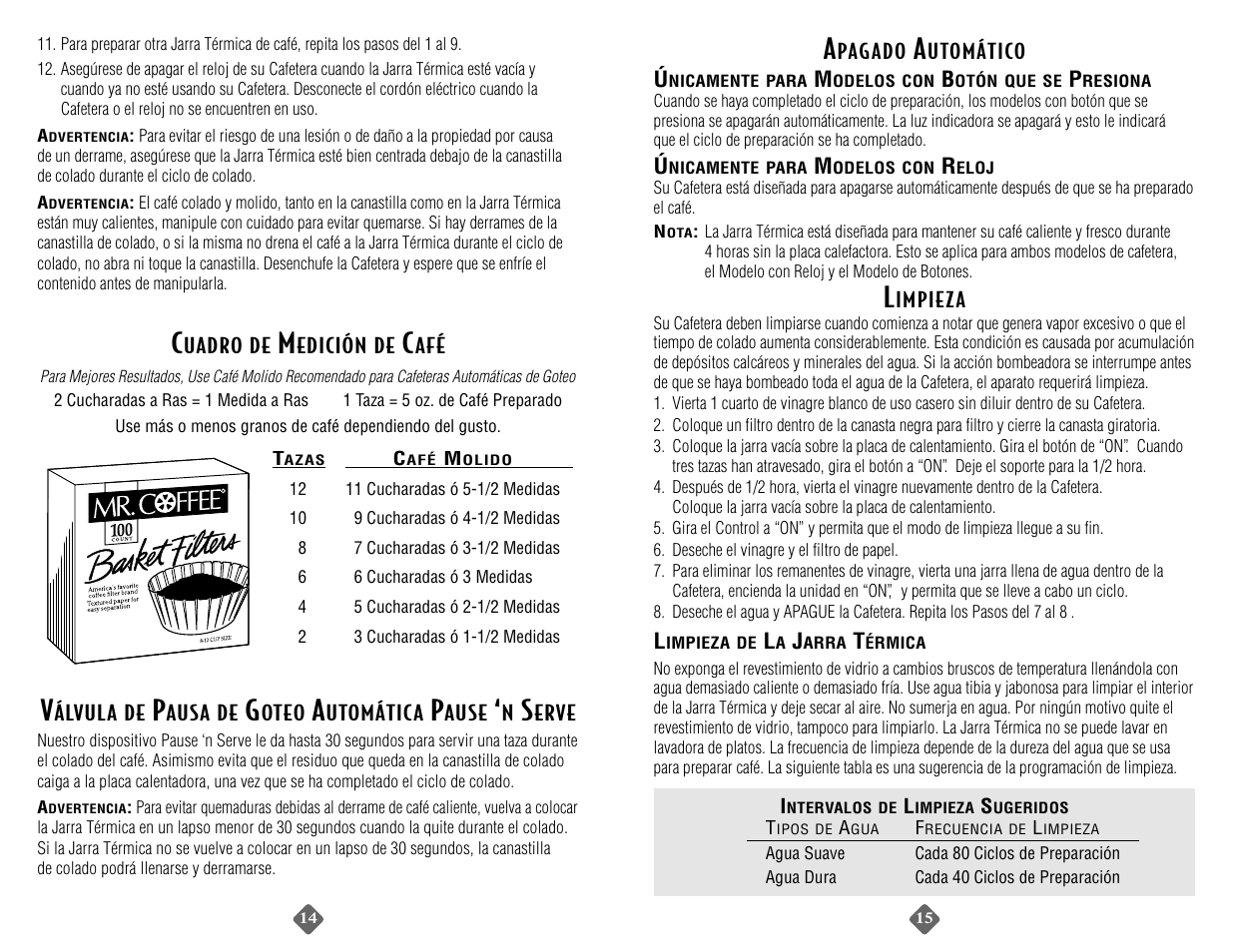 Mr. Coffee TC80 User Manual | Page 14 / 20