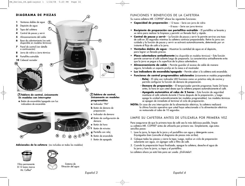 Mr. Coffee DW12 User Manual | Page 9 / 14