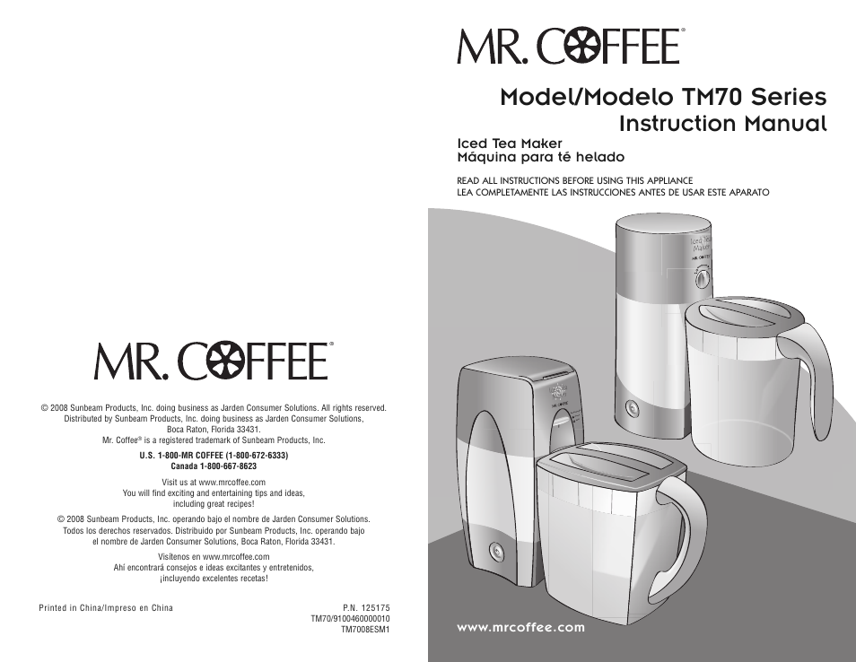 Mr. Coffee TM70 User Manual | 14 pages