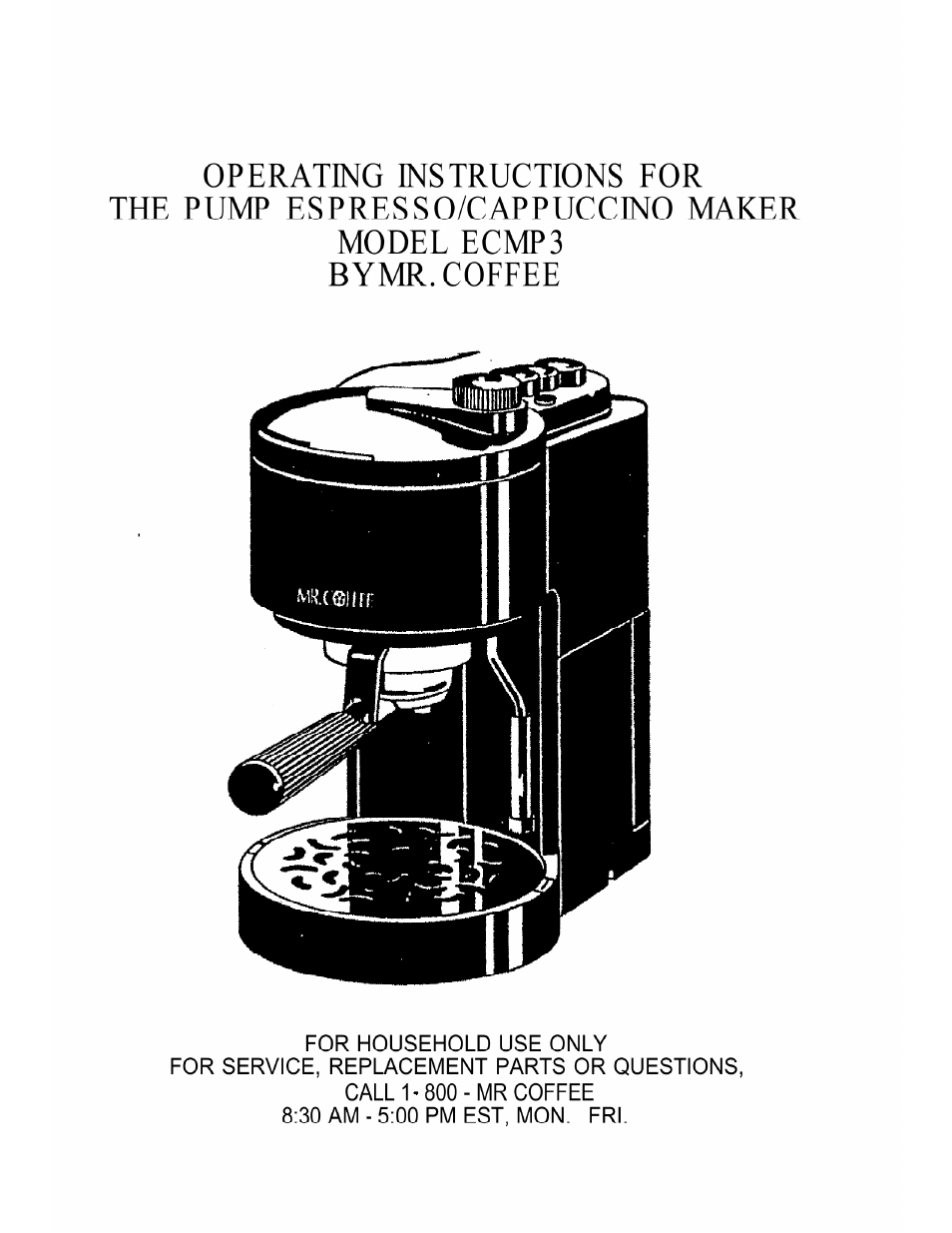 Mr. Coffee ECMP3 User Manual | 12 pages