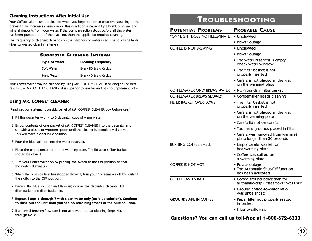 Mr. Coffee 109041 User Manual | Page 7 / 16