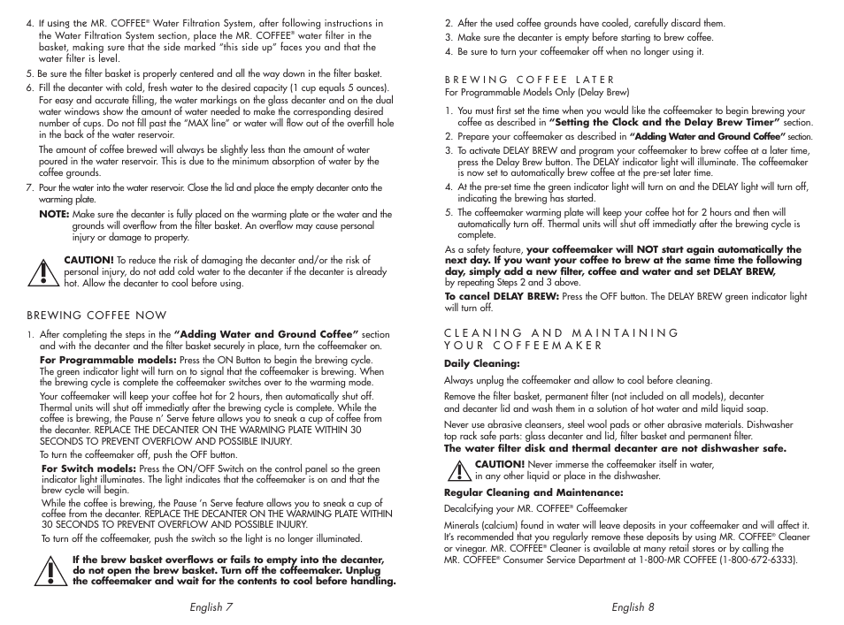 Mr. Coffee SKX23 User Manual | Page 5 / 13