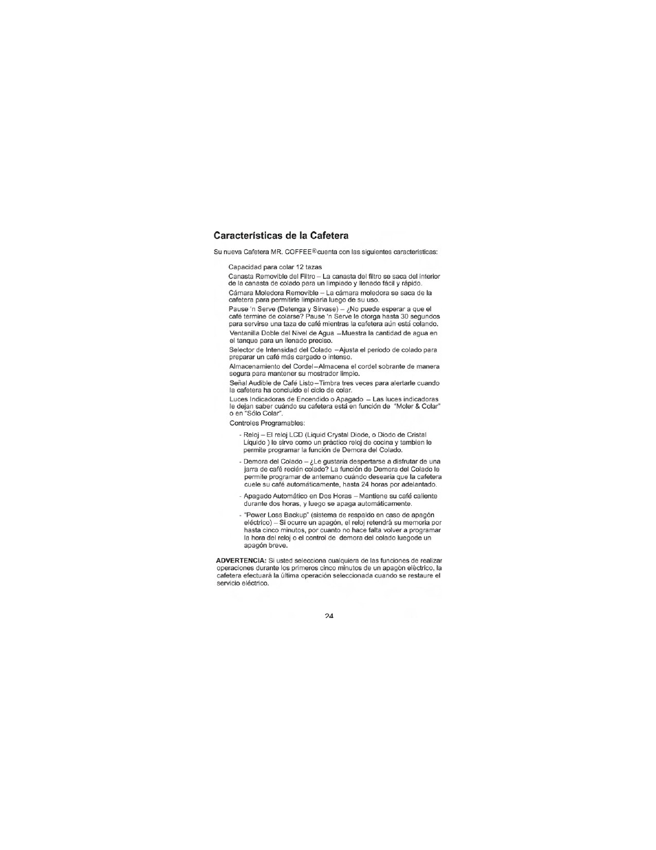 Mr. Coffee GB Series User Manual | Page 25 / 38