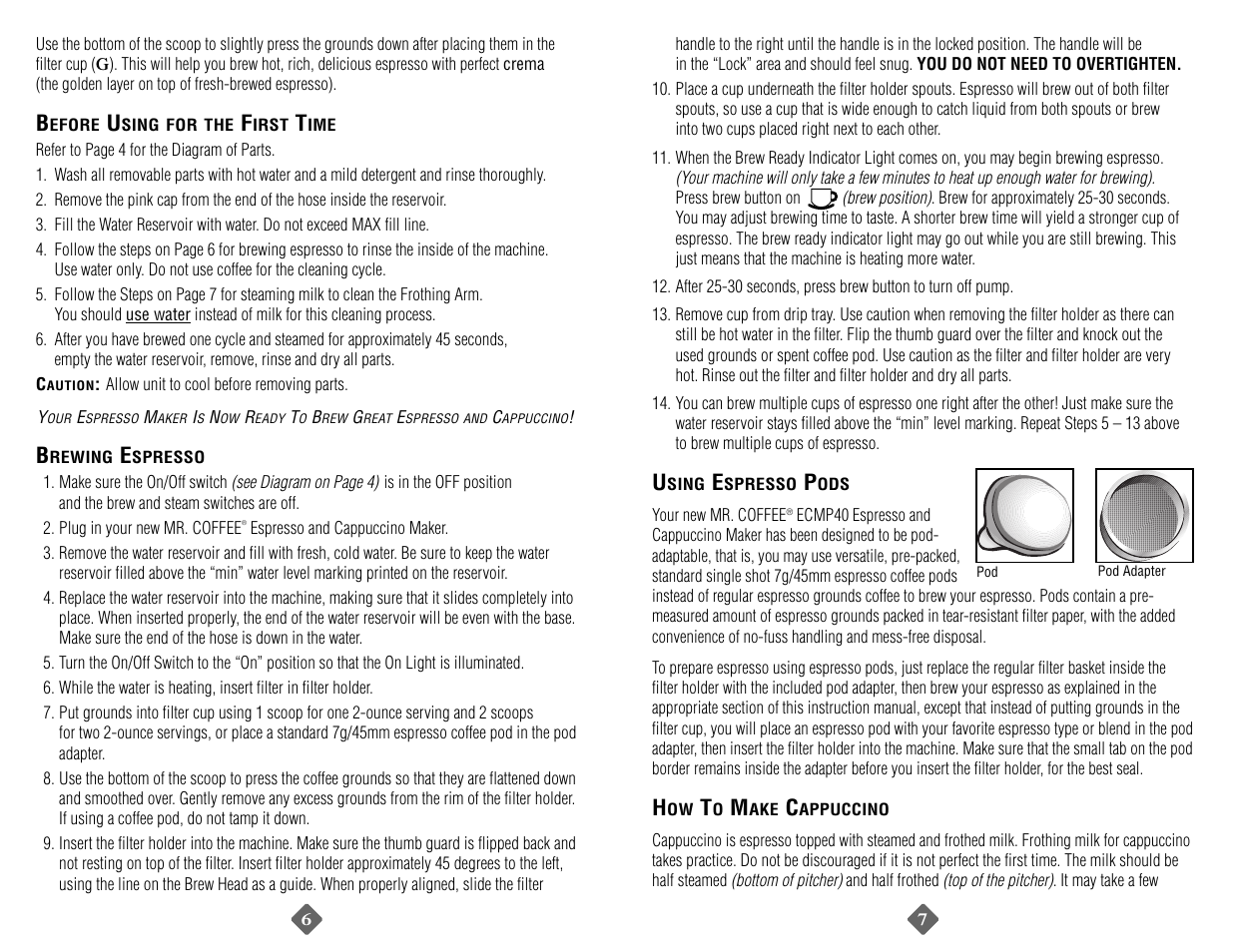Mr. Coffee ECMP40 User Manual | Page 4 / 14