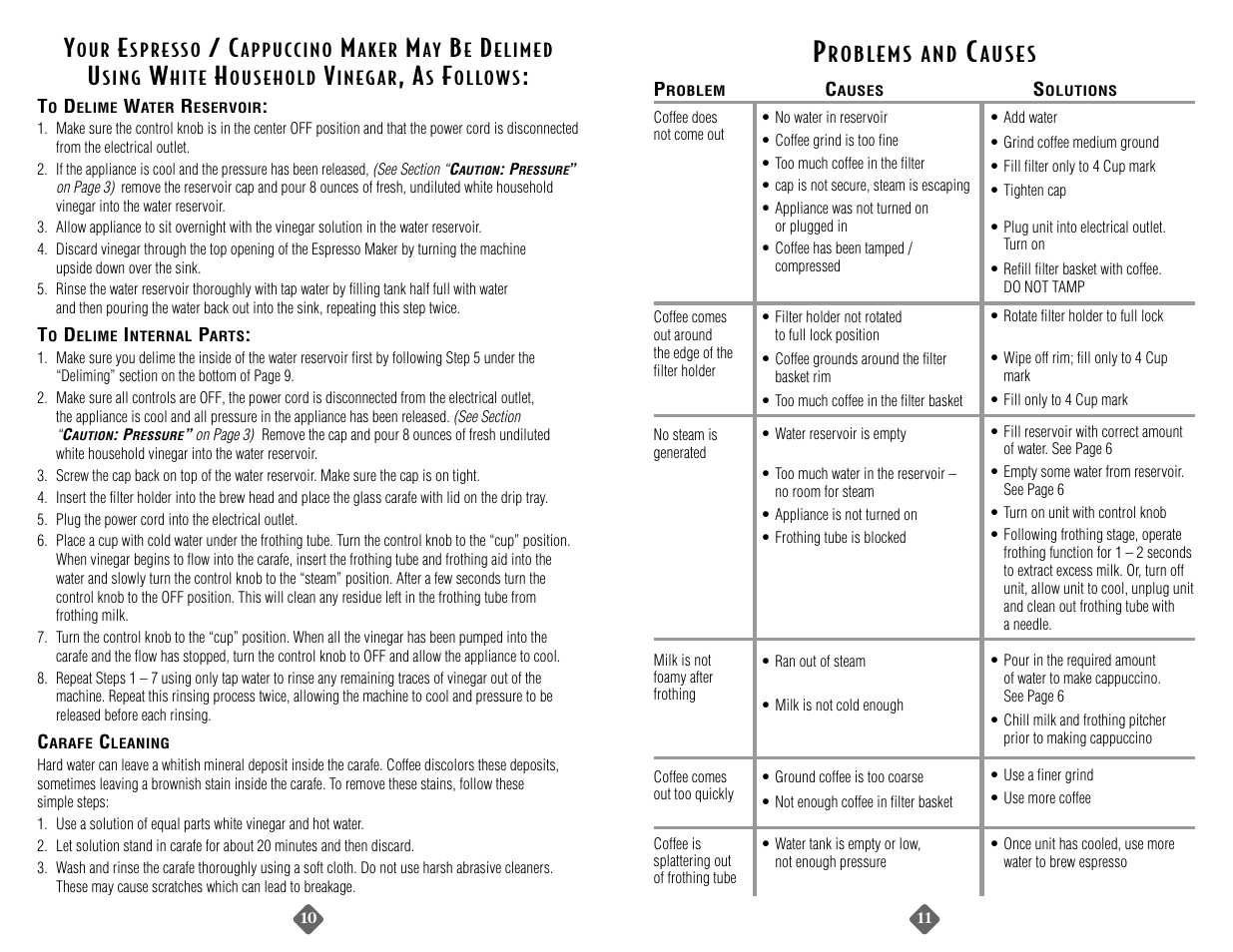 Mr. Coffee ECM10 User Manual | Page 11 / 16