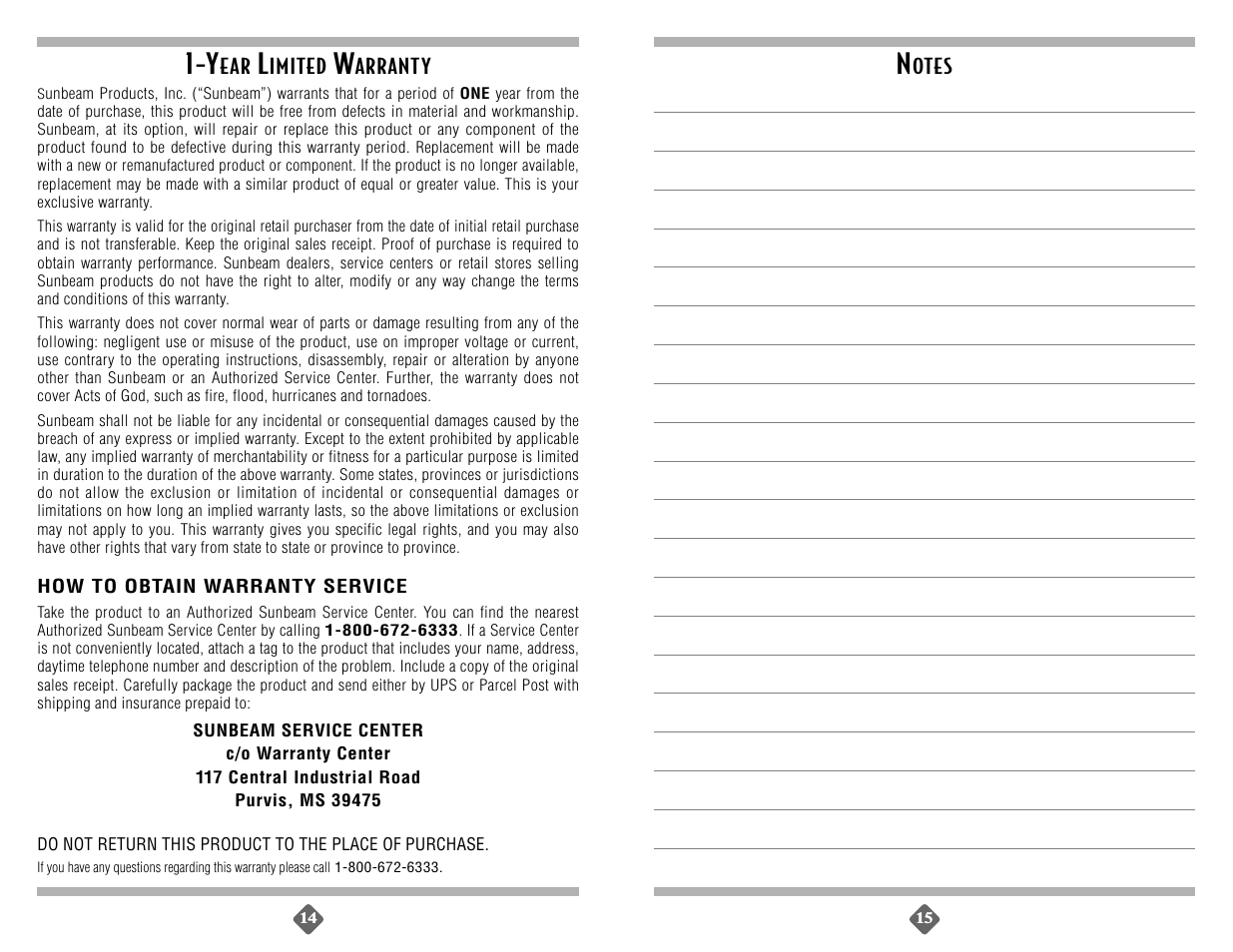 Mr. Coffee ECM10 User Manual | Page 15 / 16