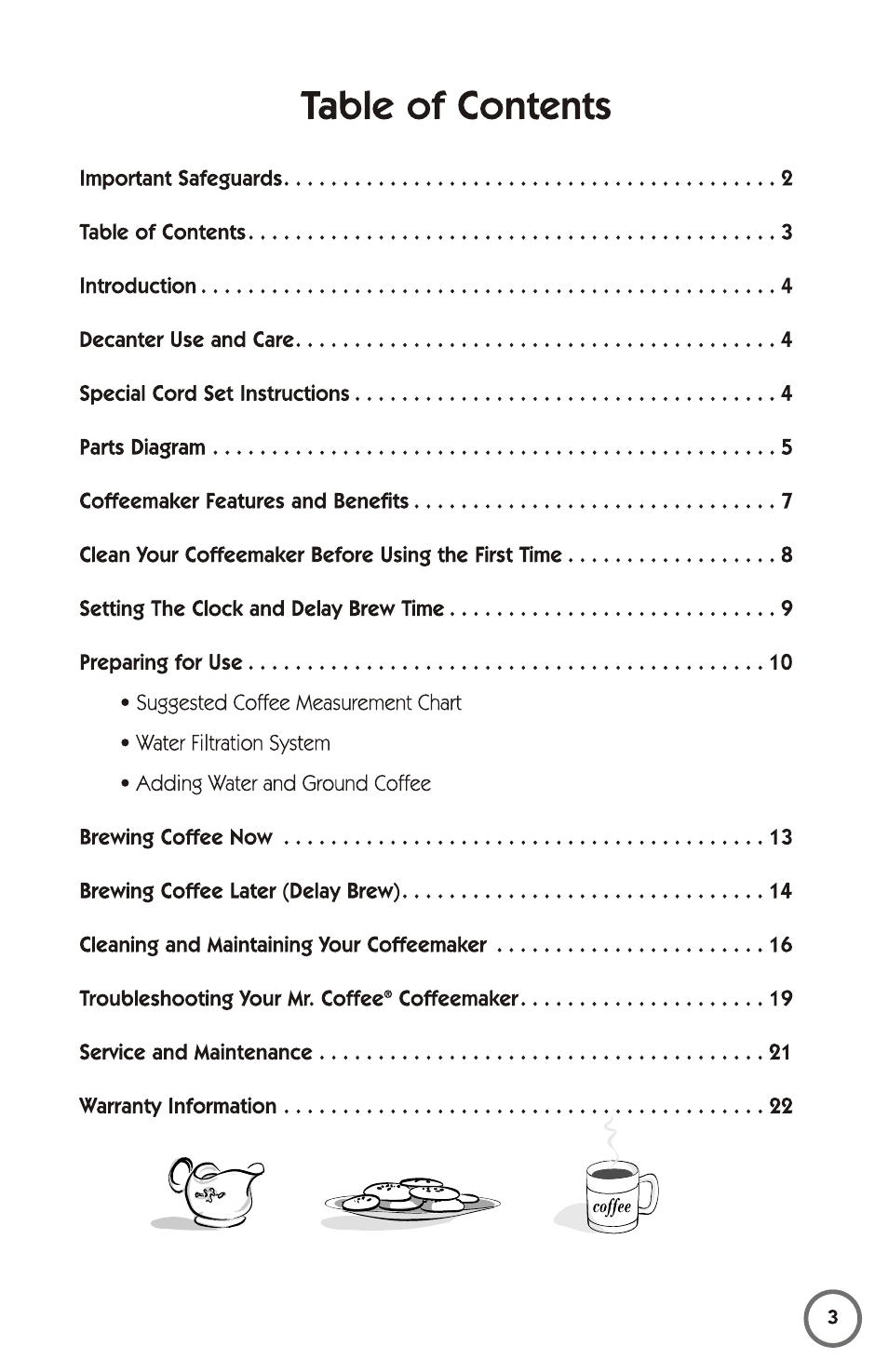 Mr. Coffee 115949 User Manual | Page 3 / 44