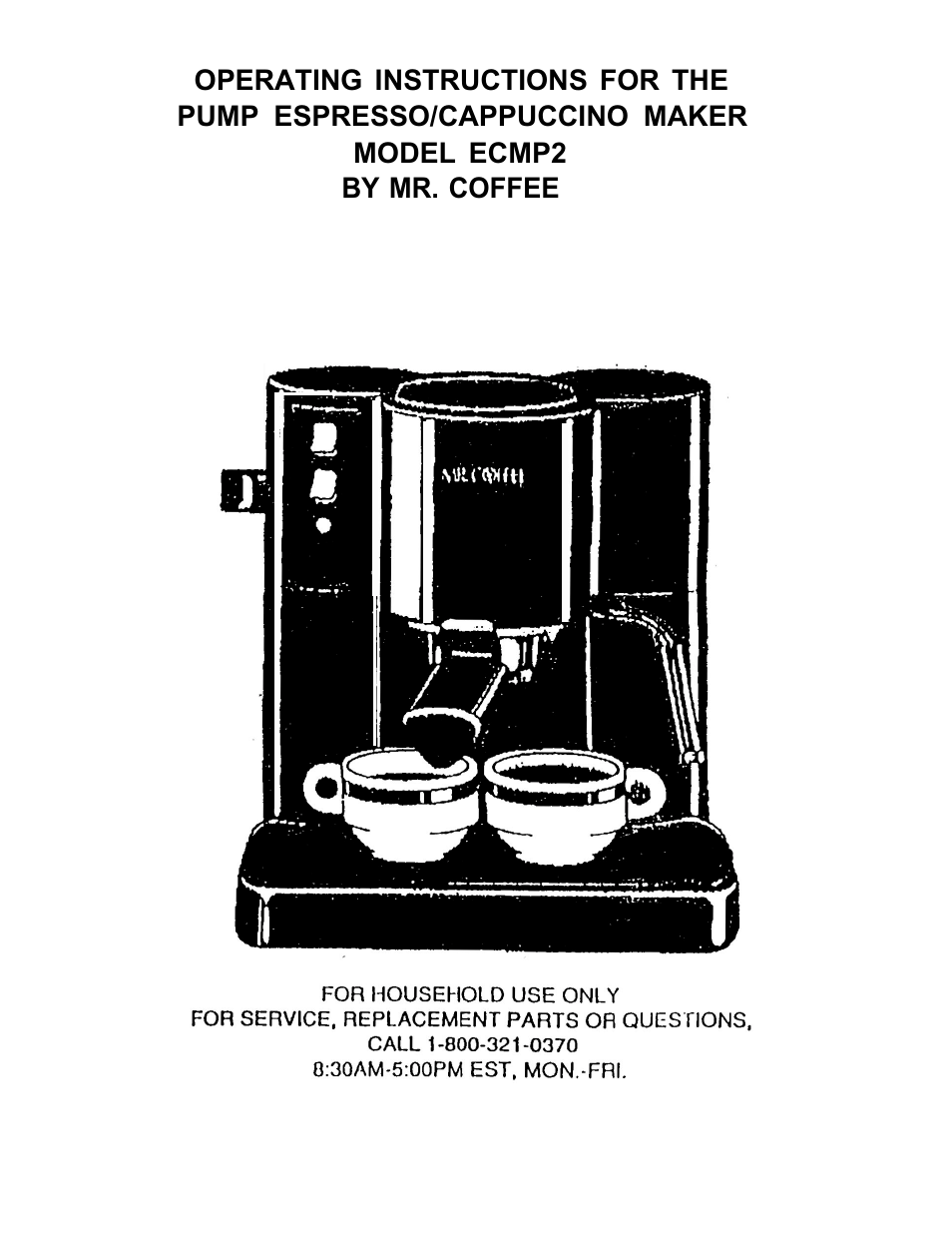 Mr. Coffee ECMP2 User Manual | 12 pages