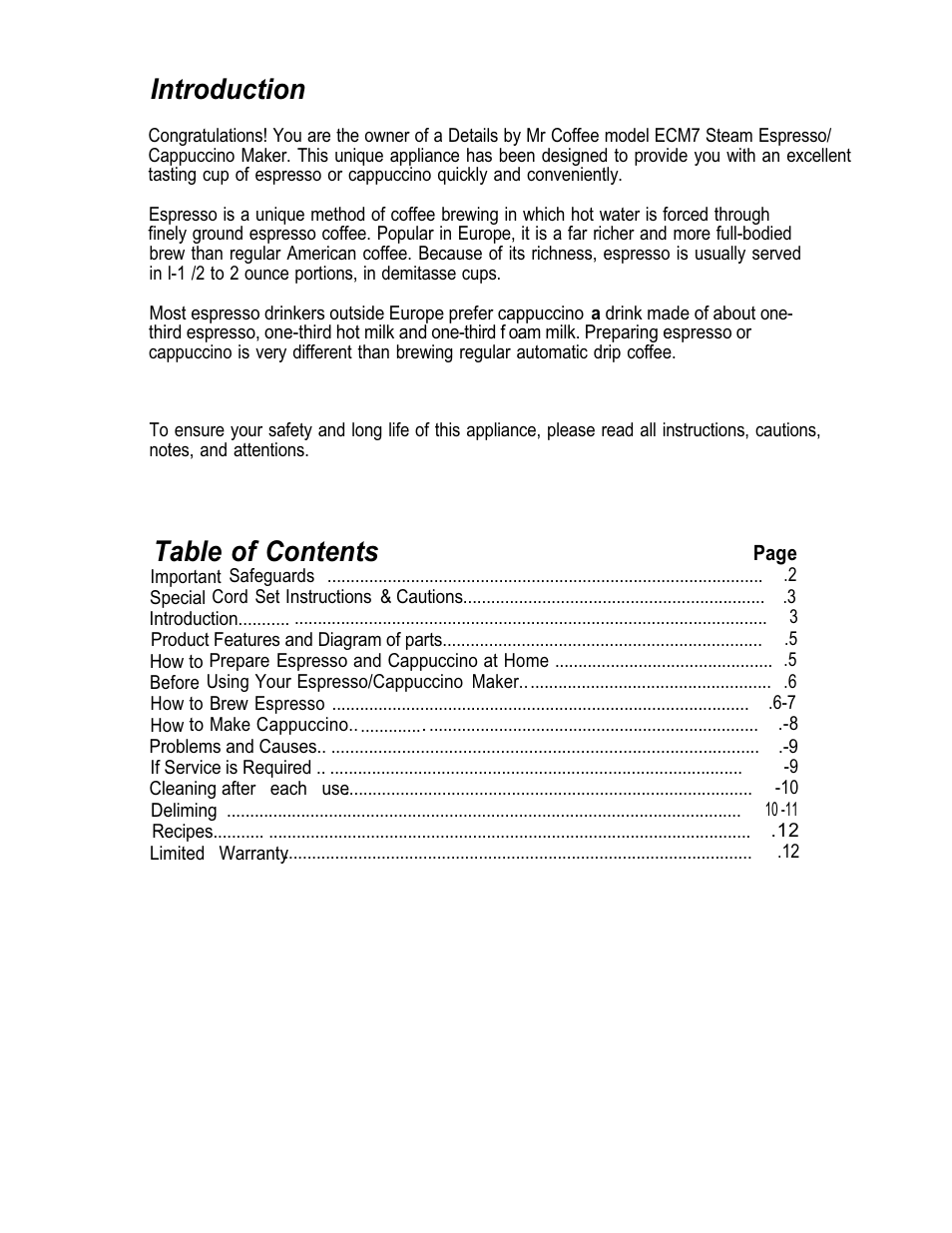Mr. Coffee ECMP2 User Manual | Page 4 / 12