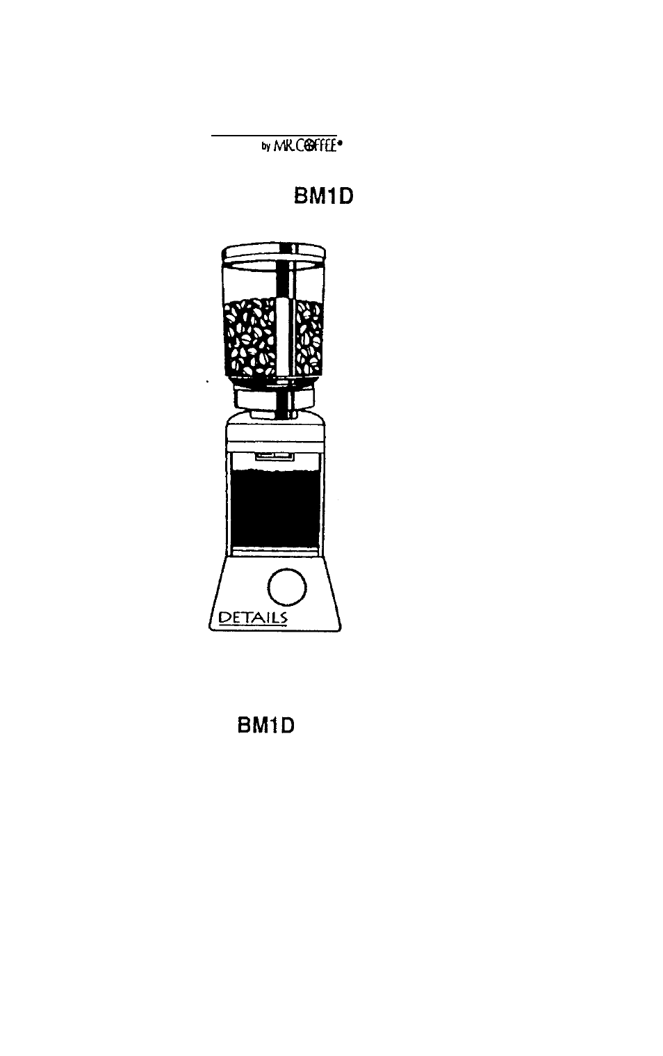 Mr. Coffee BMLD User Manual | 8 pages