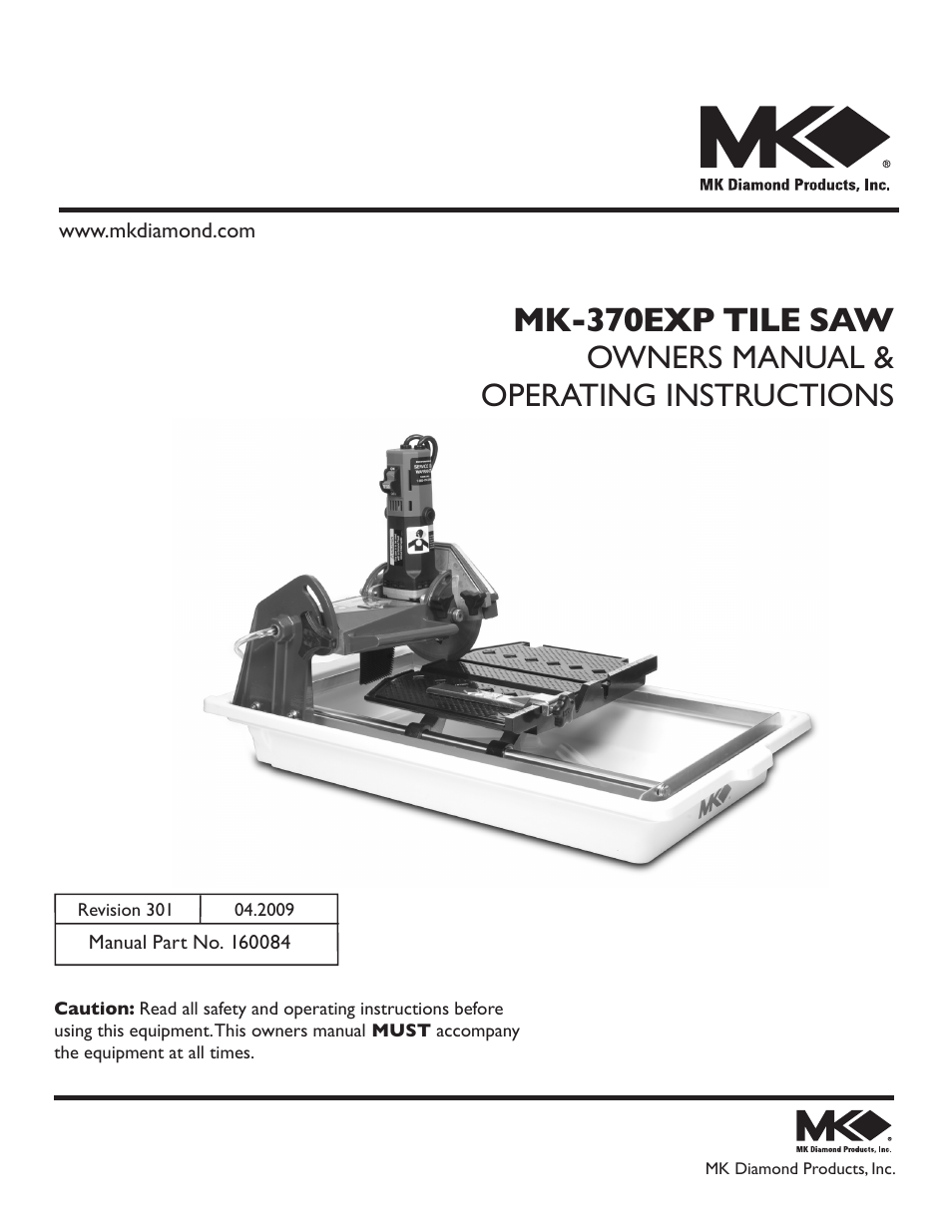 MK Diamond Products MK-370EXP User Manual | 49 pages