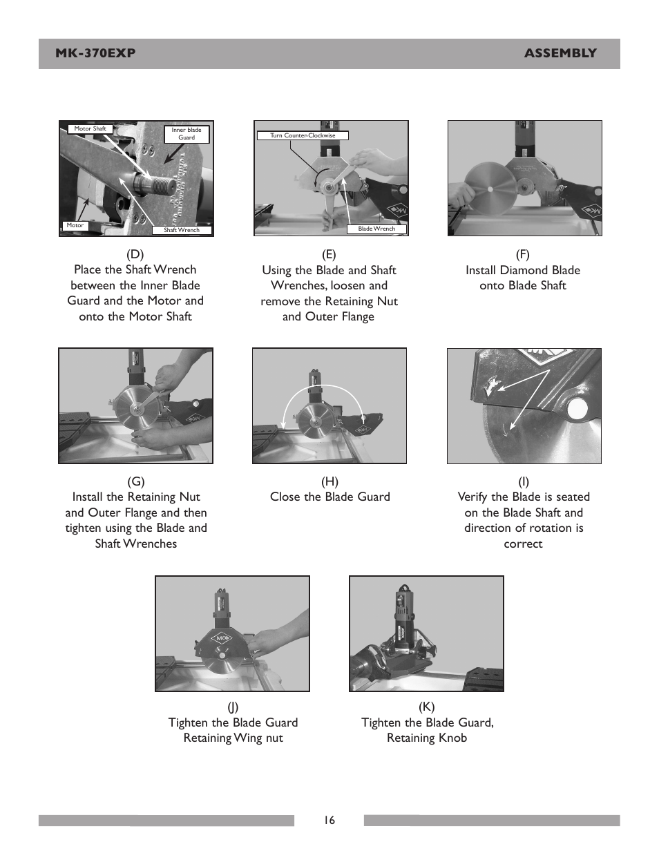 MK Diamond Products MK-370EXP User Manual | Page 16 / 49