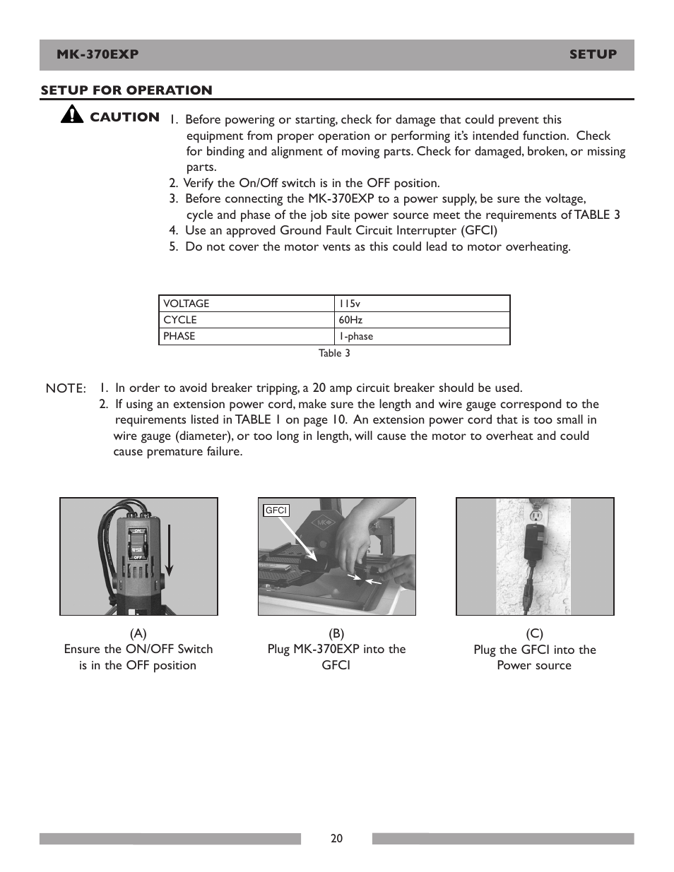 MK Diamond Products MK-370EXP User Manual | Page 20 / 49