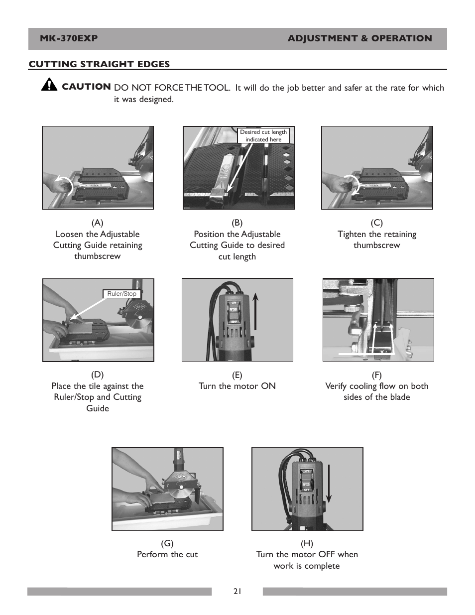 MK Diamond Products MK-370EXP User Manual | Page 21 / 49