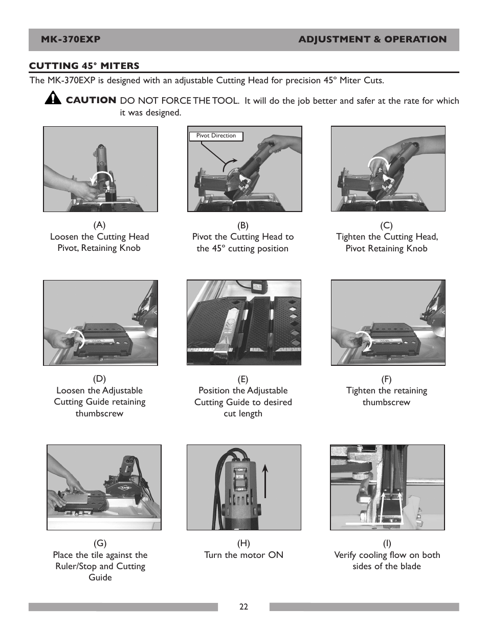 MK Diamond Products MK-370EXP User Manual | Page 22 / 49