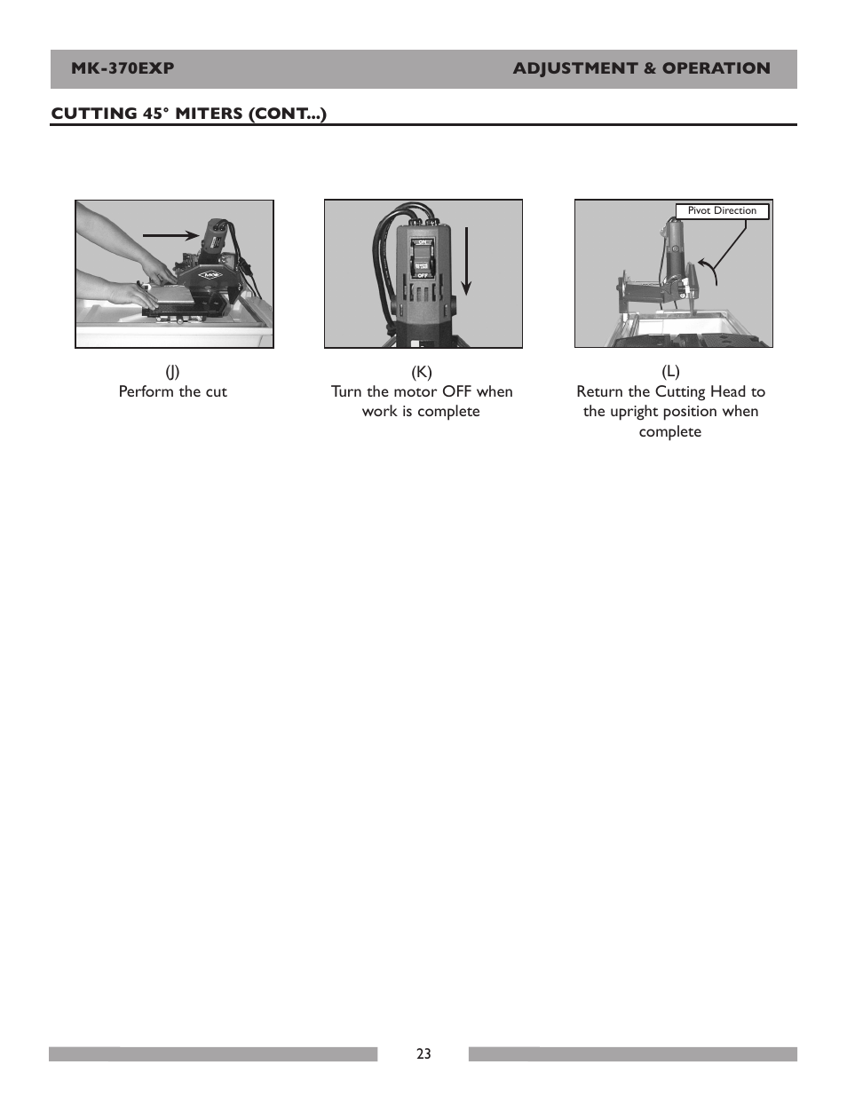 MK Diamond Products MK-370EXP User Manual | Page 23 / 49
