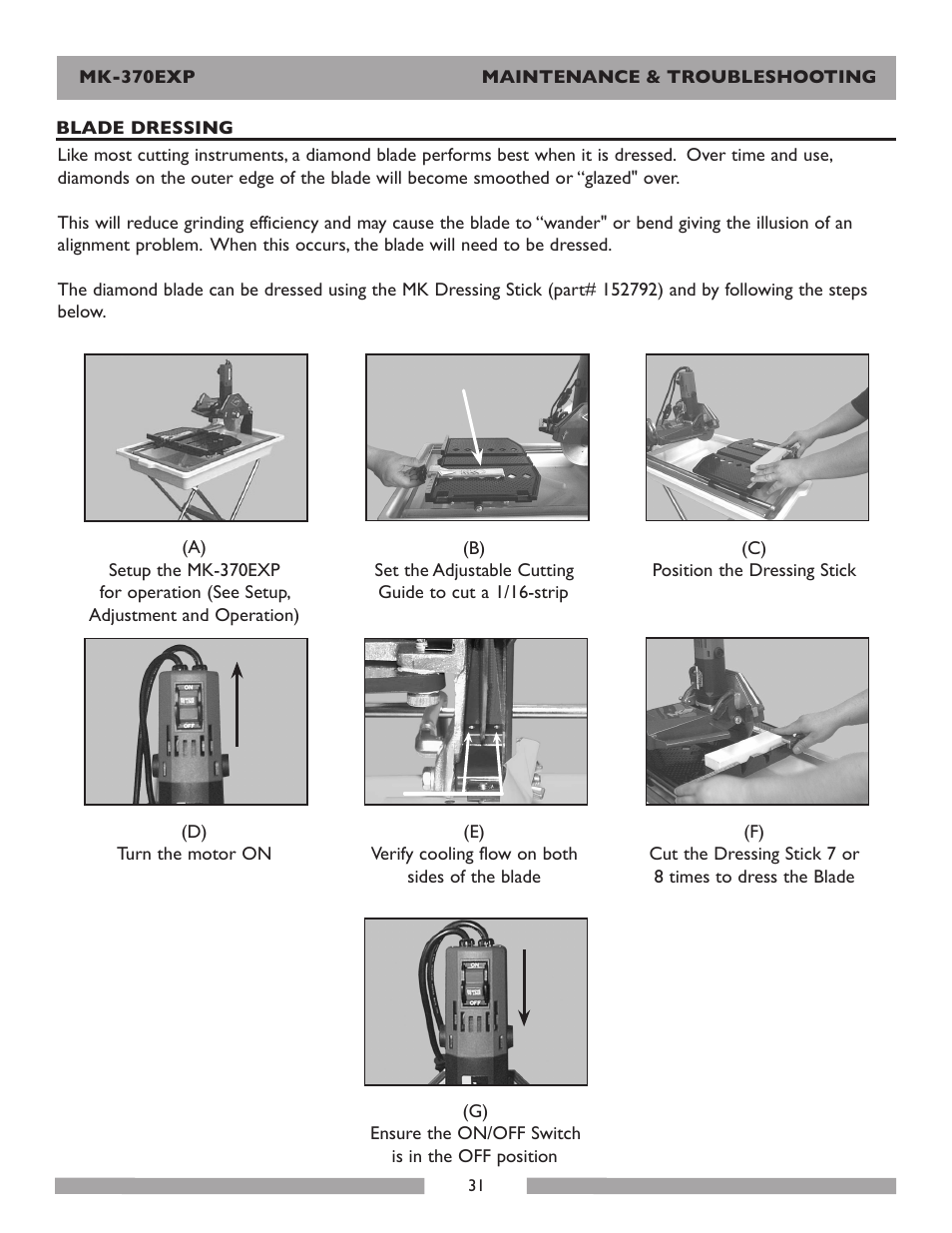MK Diamond Products MK-370EXP User Manual | Page 31 / 49