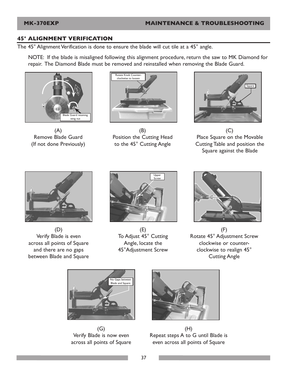 MK Diamond Products MK-370EXP User Manual | Page 37 / 49