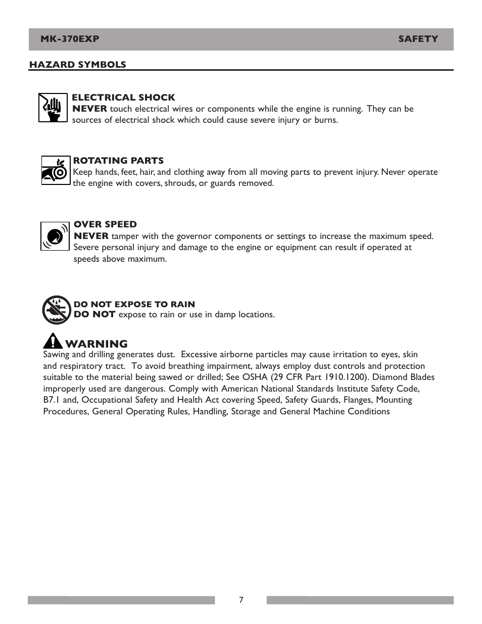 MK Diamond Products MK-370EXP User Manual | Page 7 / 49