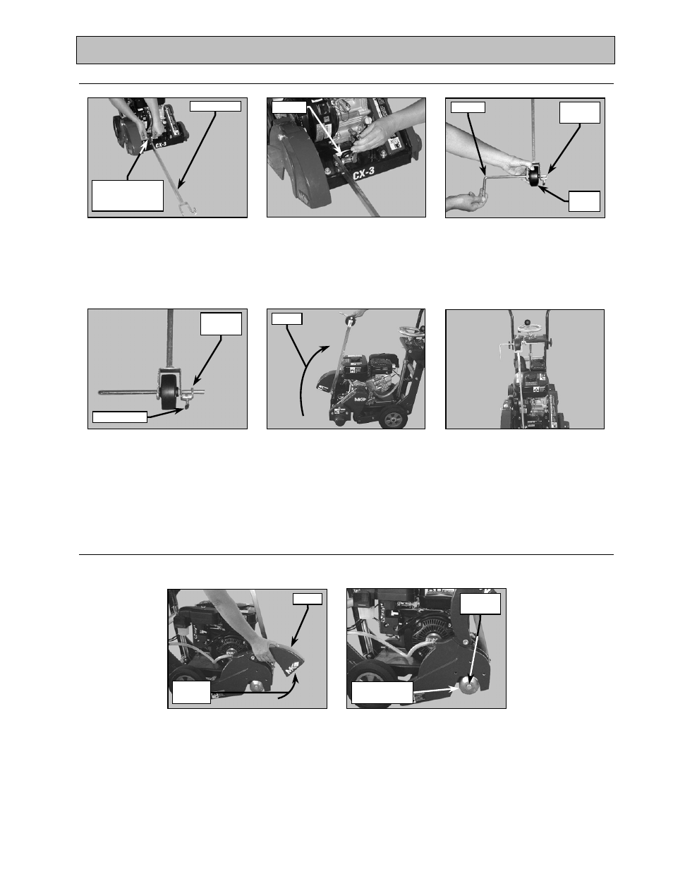 Unpacking, transport and assembly, Cutting pointer arm installation, Diamond blade installation | MK Diamond Products MK CX-3 User Manual | Page 11 / 45