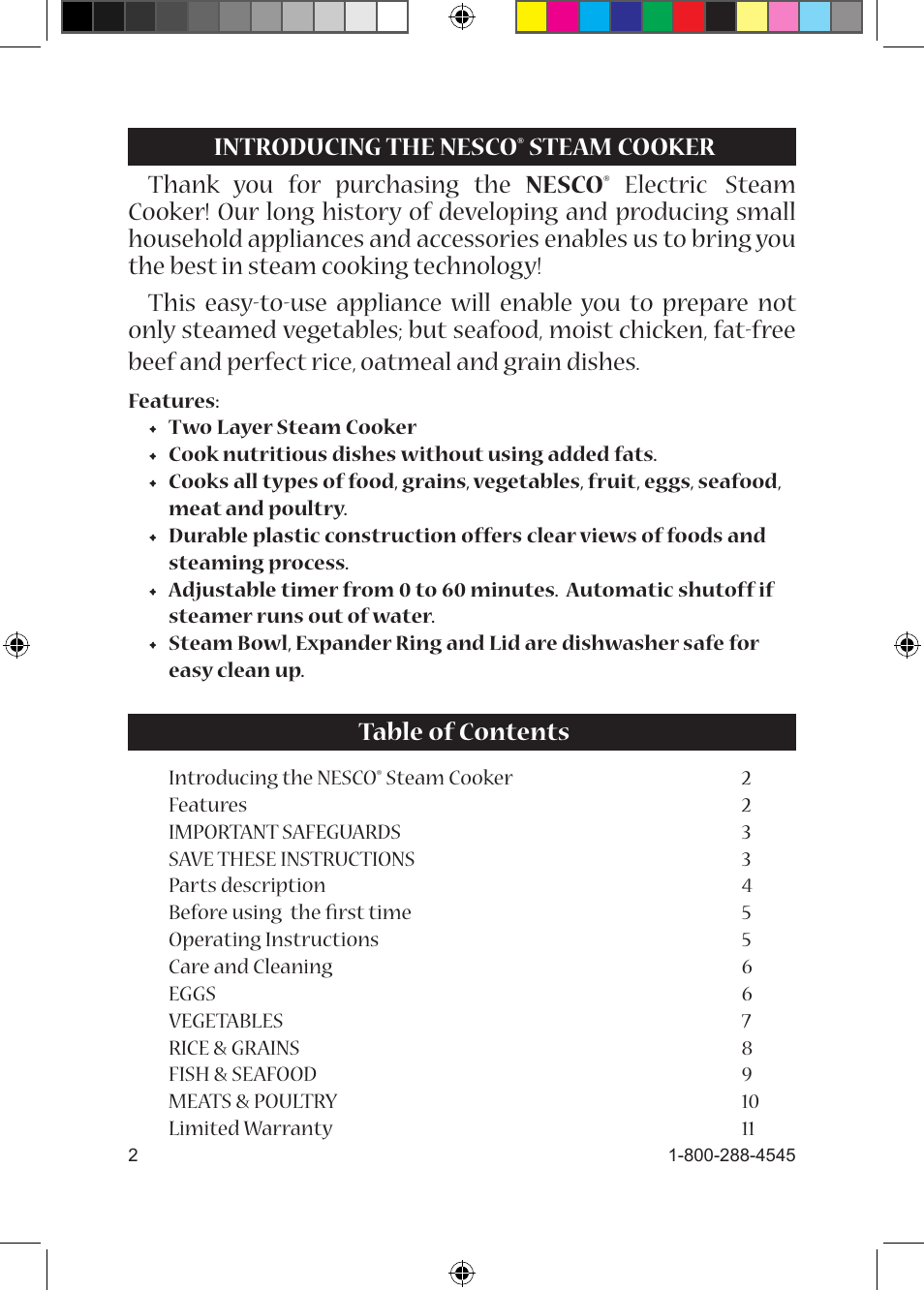 Nesco ST-25 User Manual | Page 2 / 12