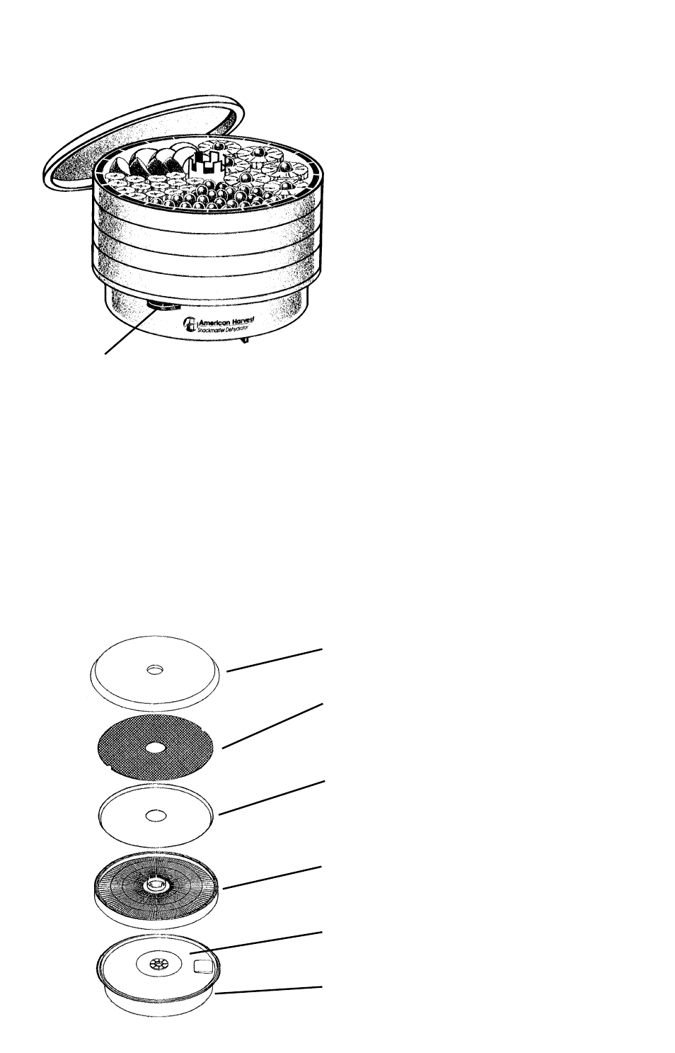 Product information — fd-50/fd-50t snackmaster, Assembling your nesco, American harvest | Snackmaster pro | Nesco Food Dehydrator User Manual | Page 4 / 54