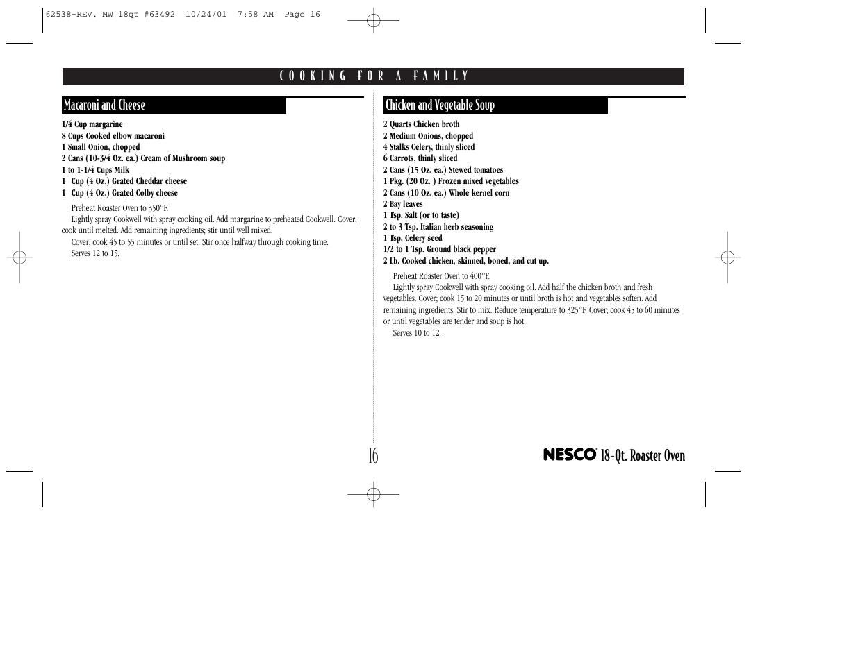 Qt. roaster oven | Nesco 18-Qt. ROASTER OVEN User Manual | Page 17 / 20