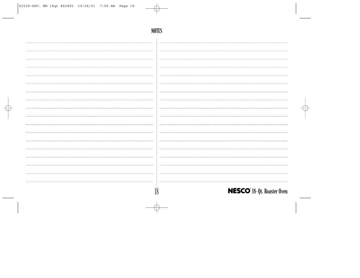 Nesco 18-Qt. ROASTER OVEN User Manual | Page 19 / 20